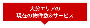 大分エリアの現在の物件数&サービス